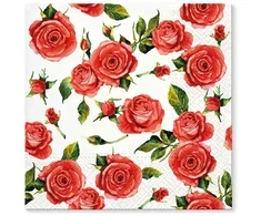 Paw Servetėlės Raudona Roses 33 x 33 cm 20 vnt