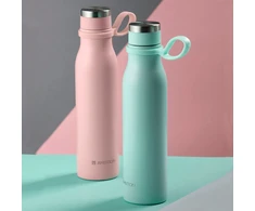Šilkinis nerūdijančio plieno termo buteliukas 480 ml mėtų AMBITION