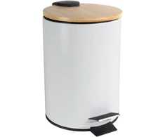 Šiukšliadėžė metalinė su pedalu 3 l SCANDIC balta, matinė Jotta 50749