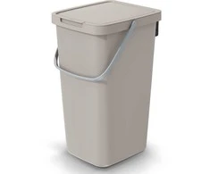 Keden šiukšliadėžė Systema Q Collect, smėlio spalvos, 25 l