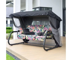 Sodo sūpynės su tinkleliu nuo uodų Venezia Lux Juodas Edition G052-23IB PATIO
