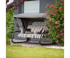 Sodo sūpynės su tinkleliu nuo uodų Venezia Lux Juodas Edition C024-06LB PATIO