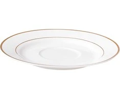 Lėkštutė puodeliui Aura Gold Ambition 15.5cm balta