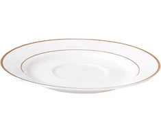 Lėkštutė puodeliui Aura Gold Ambition 15.5cm balta
