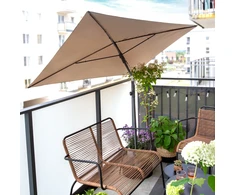 Stačiakampis balkono skėtis 2,1 x 1,4 m taupe PATIO