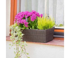 Stačiakampis sodo vazonas 49 x 16 x 14,5 cm wenge PATIO