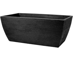 Stačiakampis sodo vazonas 80 x 40 x 34 cm antracitinis PATIO