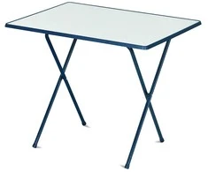 Staliukas turistinis Sevelit 60 x 80 cm balta / mėlyna PATIO