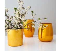 Stiklinė žvakidė Gold Deco 14 cm AMBITION
