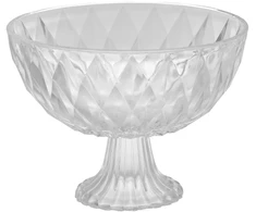 Stiklinis salotų dubuo ant angelo kojos 22,5 cm