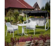 Stół sodo Dine &amp; Relax 70 x 70 cm marble / balta PATIO
