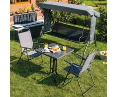 Stół sodo Dine &amp; Relax 70 x 70 cm pizarra / antracito PATIO