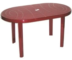 Sodo plastikinis stalas Jantar bordo 135 x 80 cm OŁER