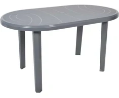 Plastikinis sodo stalas Jantar pilkas 135 x 80 cm OŁER