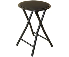 Sulankstoma metalinė taburetė 30 cm juoda PATIO
