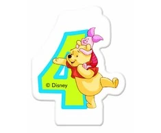 Gimtadienio žvakė 4 Mikė Pūkuotukas ir draugai DISNEY