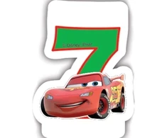 Gimtadienio žvakė 7 automobiliai DISNEY