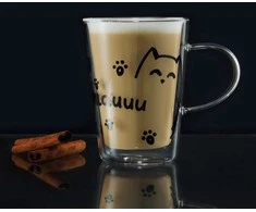 Termo stiklas su rankena Love Kotam Cię 350 ml AMBITION