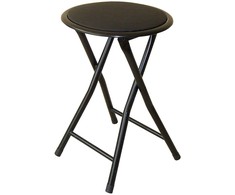 Sulankstoma metalinė taburetė 30 cm juoda PATIO