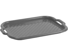 Padėklas plastikinis 53x37x3 cm pilkos spalvos Domotti 229017