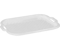 Padėklas plastikinis 46x33x3 cm baltos spalvos Domotti 229022
