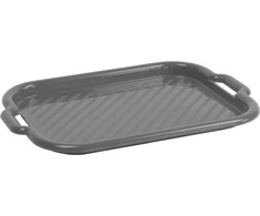 Padėklas plastikinis 46x33x3 cm pilkos spalvos Domotti 229021