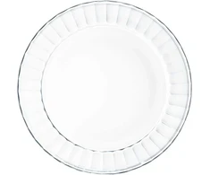 Stiklinė desertinė lėkštė „Ribs“ 19 cm AMBITION