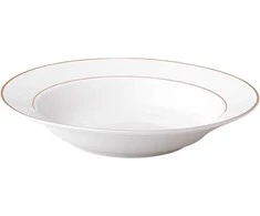 Sriubinė lėkštė Aura Gold Ambition 23cm balta