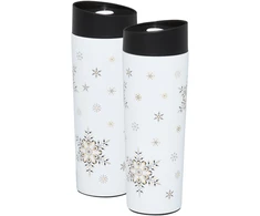 Gertuvė-termosas 340 ml ART DECO balta/juoda spalva Ambition 66700
