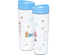 Gertuvė-termosas 340 ml BALLET balta/melsva spalva Ambition 42252