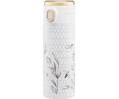 Termopuodelis Ambition Gold Bee, 350 ml, baltos/aukso spalvos