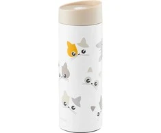 Bikuva.lt Gertuvė-termosas AMBITION KITTY 350 ml Balta su kačiukais