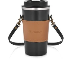 Termo puodelis su paskiem Camel 500 ml ruda-juoda AMBITION