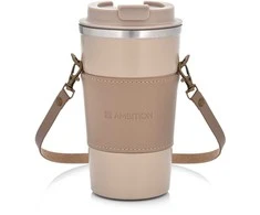 Termo puodelis su paskiem Camel 500 ml smėlio spalva AMBITION
