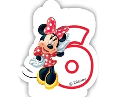 Minnie Cafe gimtadienio žvakė 6 DISNEY