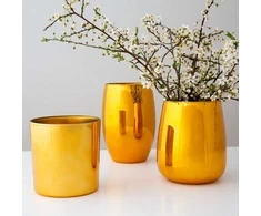 Gold Deco stiklo vaza 20cm AMBITION