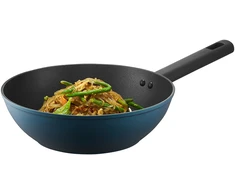 Wok keptuvė su Qualum Basic Azzurro danga 26 cm AMBITION