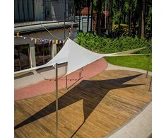 Saulės burė 3,6 x 3,6 x 3,6 m ekru PATIO