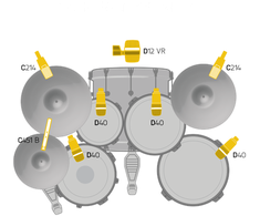AKG DRUMSET PREMIUM - Rinkinys perkusyjny mikrofonów instrumentalnych