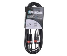 Procab Jack CABLE4ME 2x mono 6,3 mm lizdas - 2x mono 6,3 mm lizdas signalo garso kabelis 6 m
