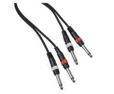 Procab Jack CABLE4ME 2x mono 6,3 mm lizdas – 2x mono 6,3 mm lizdas signalo garso kabelis 3m