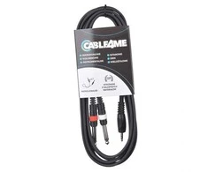 Procab Jack CABLE4ME mini lizdas 3,5 mm stereofoninis - 2 x lizdas mono 6,3 mm signalo garso kabelis 6 m