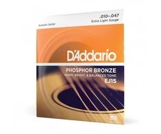 Stygos akustinei gitarai D'Addario EJ15 .010