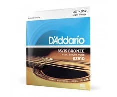 Stygos akustinei gitarai D'ADDARIO 85/15 BRONZE .011-.052 EZ910