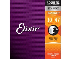 Elixir Eliksyras Stygos ak. gitarai Eliksyras 11002 0.010-0.047 Bronze Nanoweb