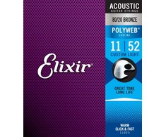 Elixir Eliksyras Stygos ak. gitarai Eliksyras 11025 0.011-0.052 Bronze Polyweb