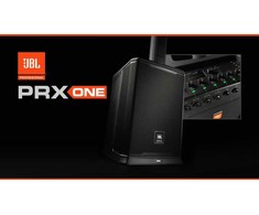 JBL PRX ONE – nešiojama kolonėlių sistema su įmontuotu skaitmeniniu maišytuvu ir DSP
