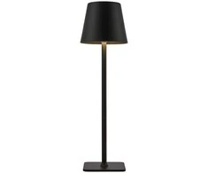 Lubinis šviestuvas 5W LED įkraunamas stalo šviestuvas ATLIS, juodas, 3000/6500K, IP54, su USB jungtimi