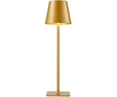 Lubinis šviestuvas 5W LED įkraunamas stalo šviestuvas ATLIS, aukso sp., 3000/6500K, IP54, su USB jungtimi