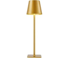 Lubinis šviestuvas 5W LED įkraunamas stalo šviestuvas ATLIS, aukso sp., 3000/6500K, IP54, su USB jungtimi